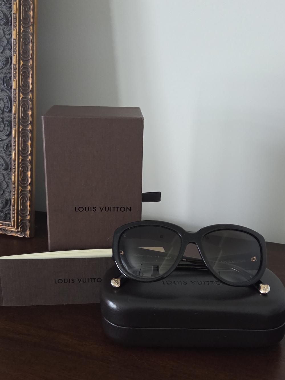 Louis Vuitton Black Gloss Oversized Women's Sunglasses